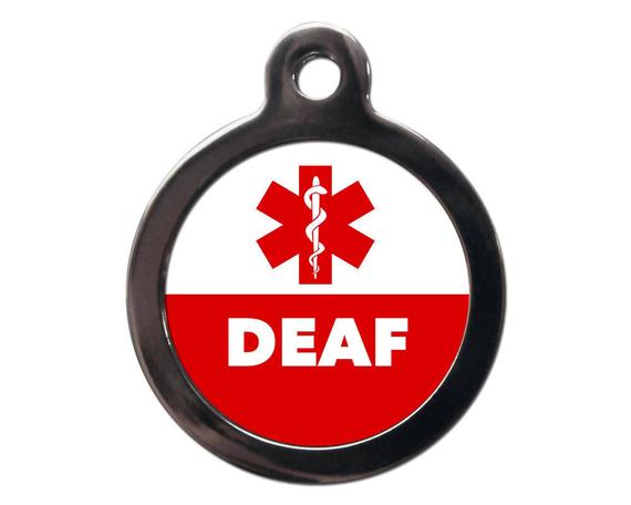deaf dog tag