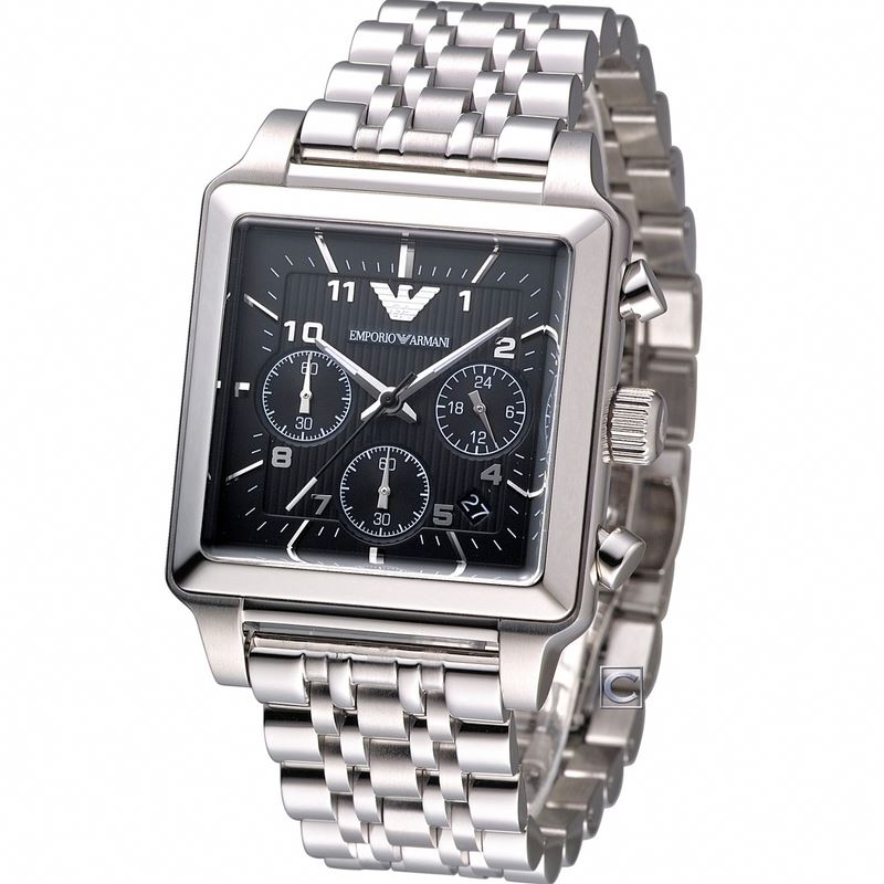 square armani watch