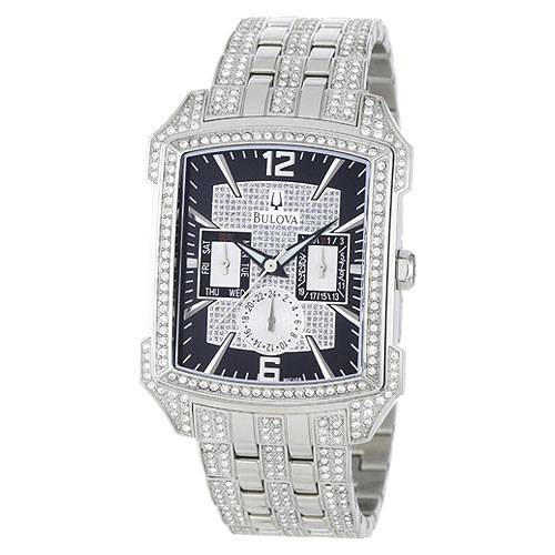 Bulova crystal watch mens Clearance