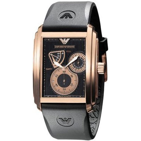 armani rubber strap watch