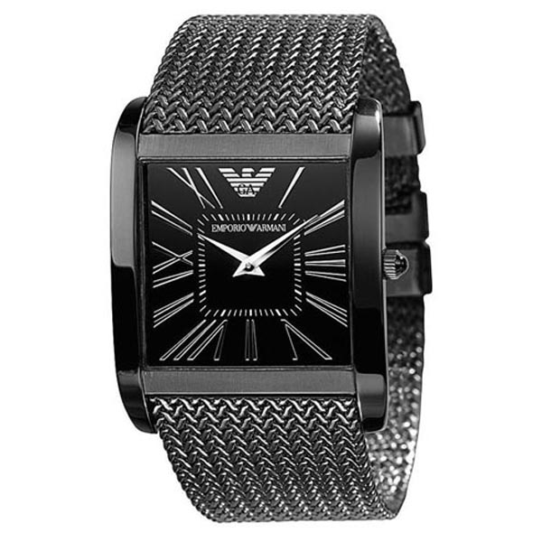 emporio armani mesh strap watch