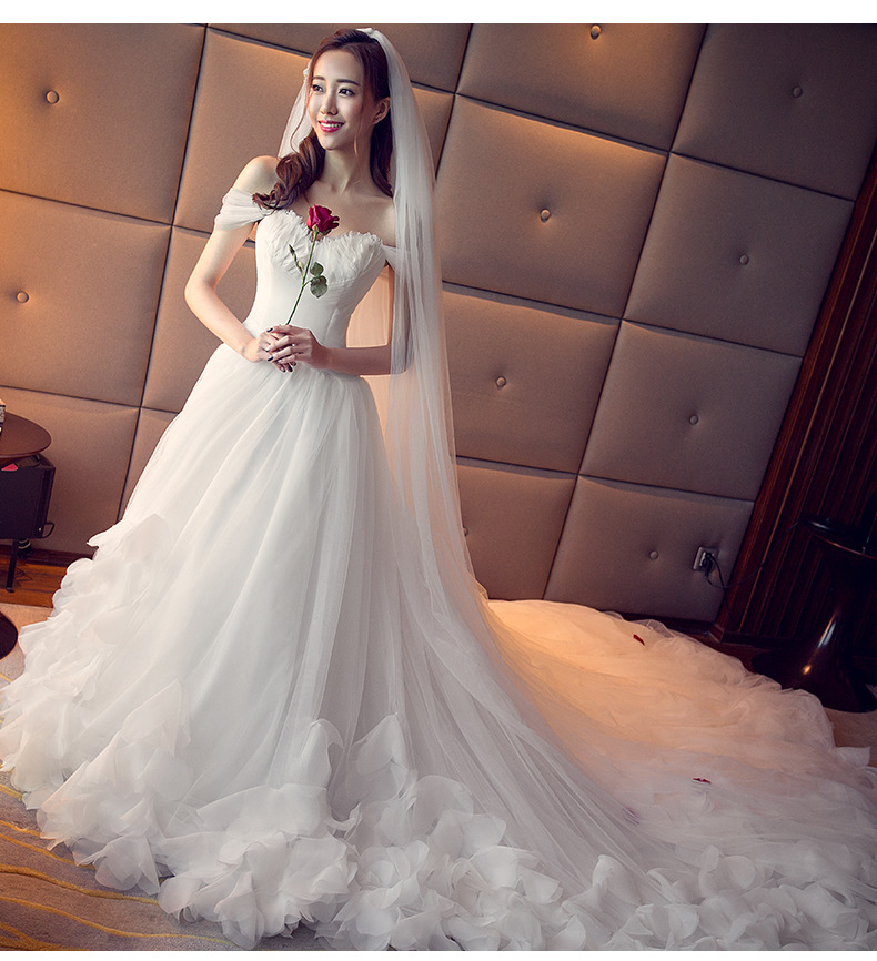 flower petal wedding dress