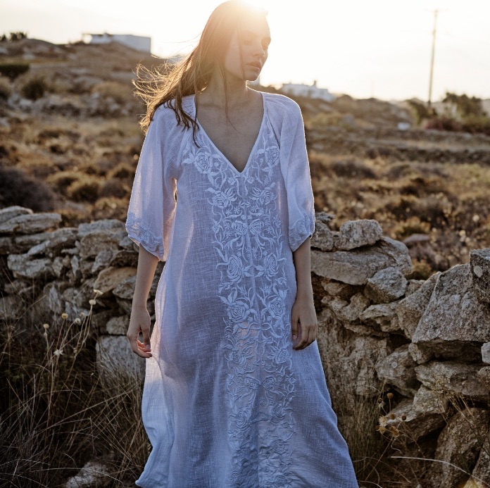 white rose dress