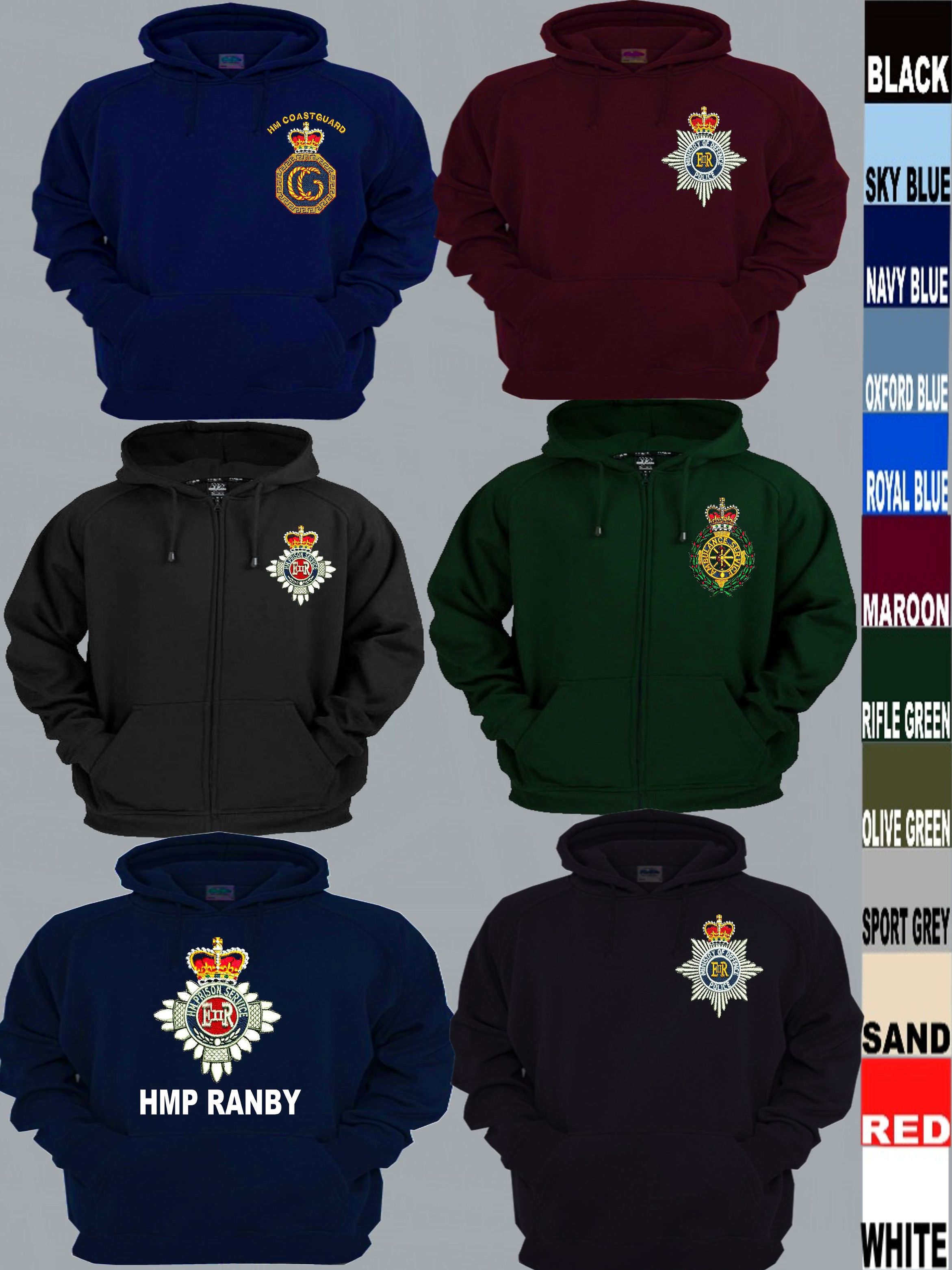 coast guard zip up hoodie