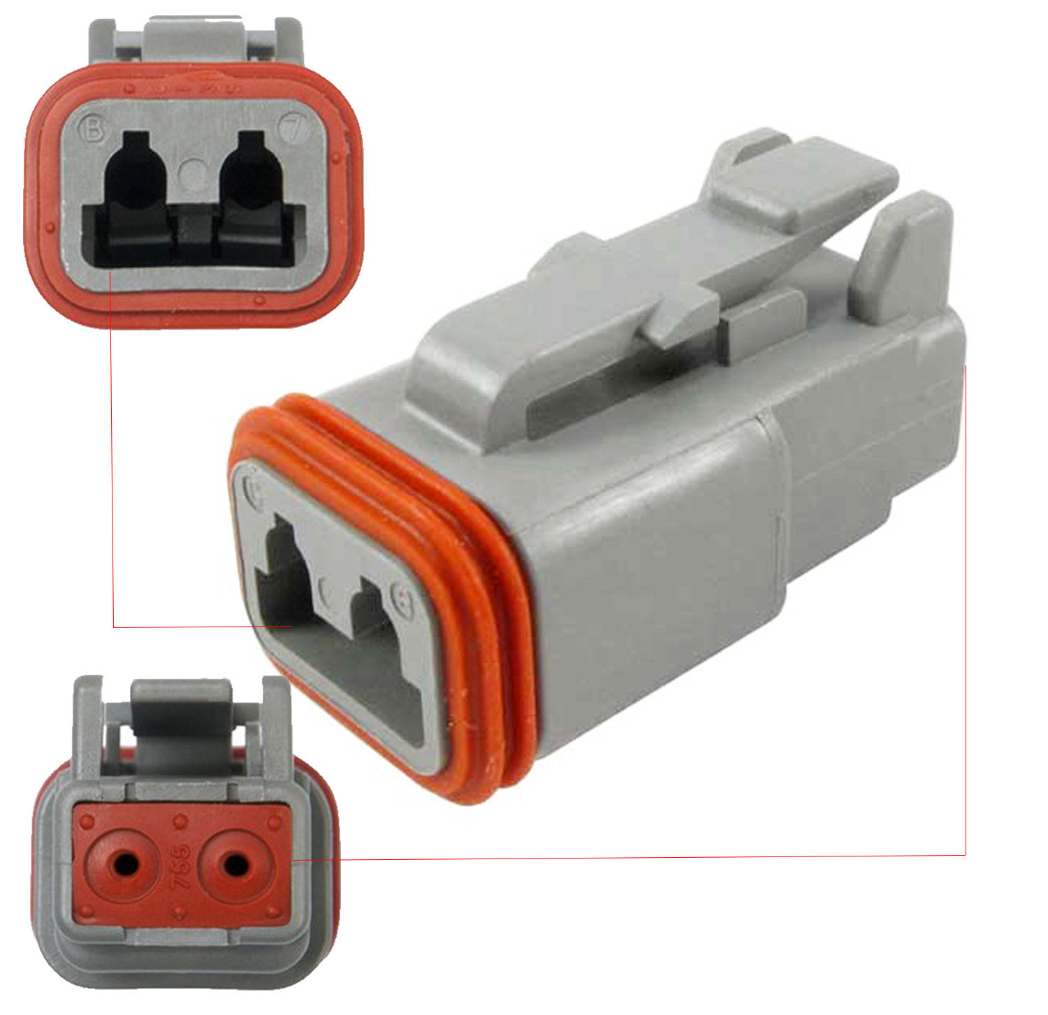 Deutsch 2Pin Connector Housing Kit Waterproof Set