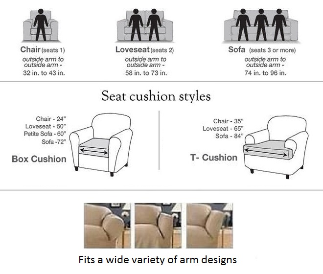 Dual Reclining SOFA Slipcover Farmhouse Twill White Sure Fit Couch