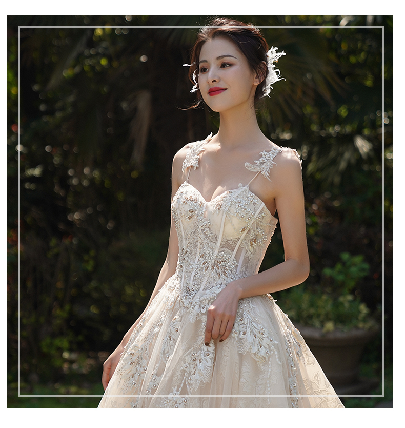 champagne sheath wedding dress