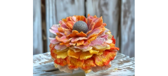 Hand felted flower room fresheners
