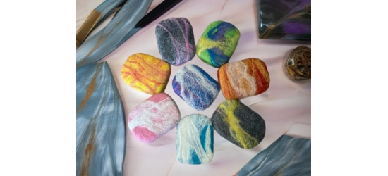 Felted soaps