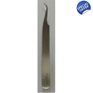 Tweezers - Eyelash curved point with shoulders 121cv